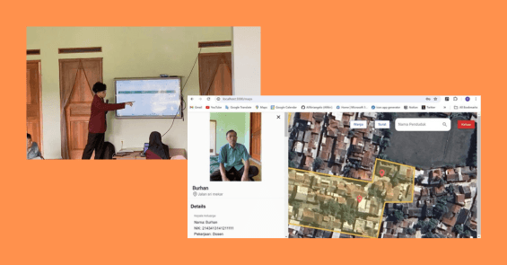 Map-based village information system
